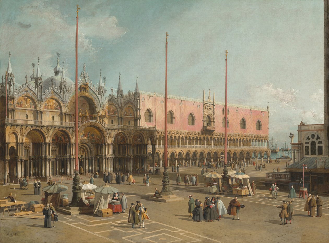 A Praça de São Marcos, Veneza de Canaletto