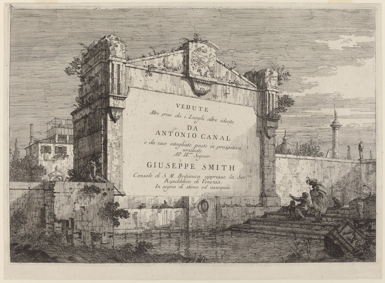 Placa de título, c. 17351746. de Canaletto