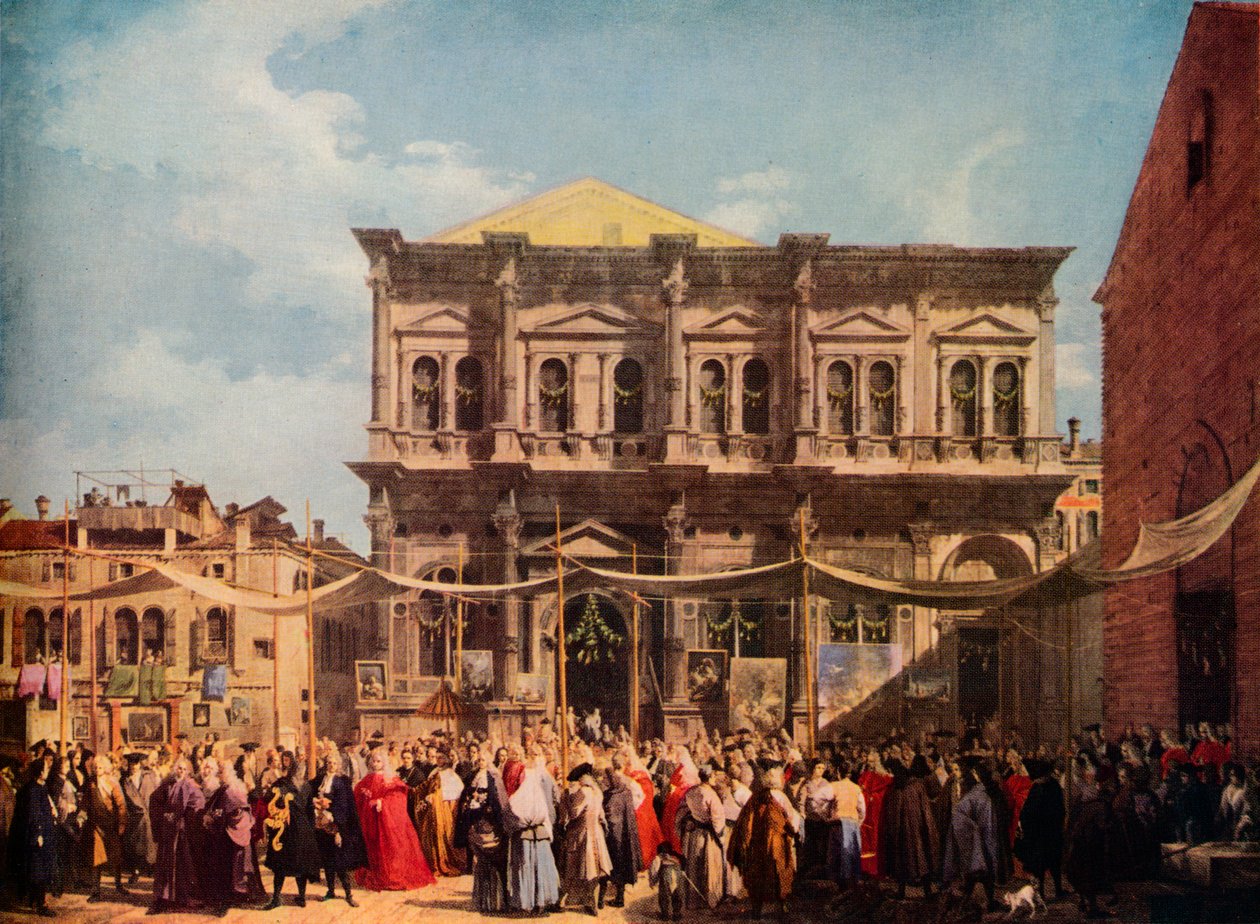 Veneza: o dia da festa de Saint Roch, 1735, 1938 de Giovanni Antonio Canal