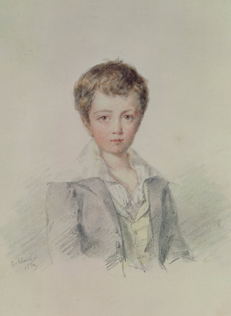 Maurice Sand (1823-89) (pastel sobre papel) de Candide Blaize