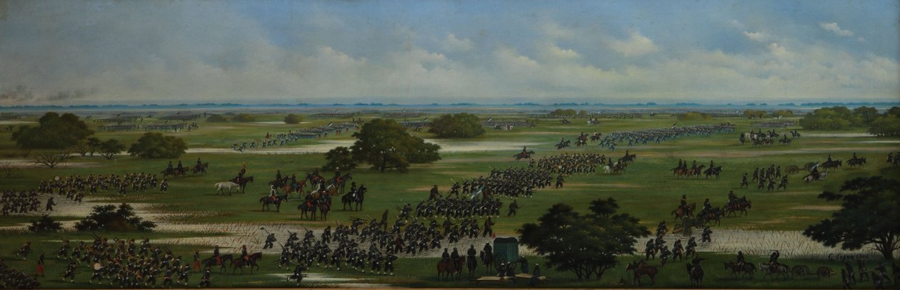 Marcha do Exército Argentino para tomar posições para o ataque a Curupayti em 22091866 de Candido Lopez
