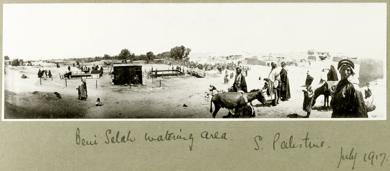 Beni Saleh área de rega, julho de 1917 de Capt. Arthur Rhodes