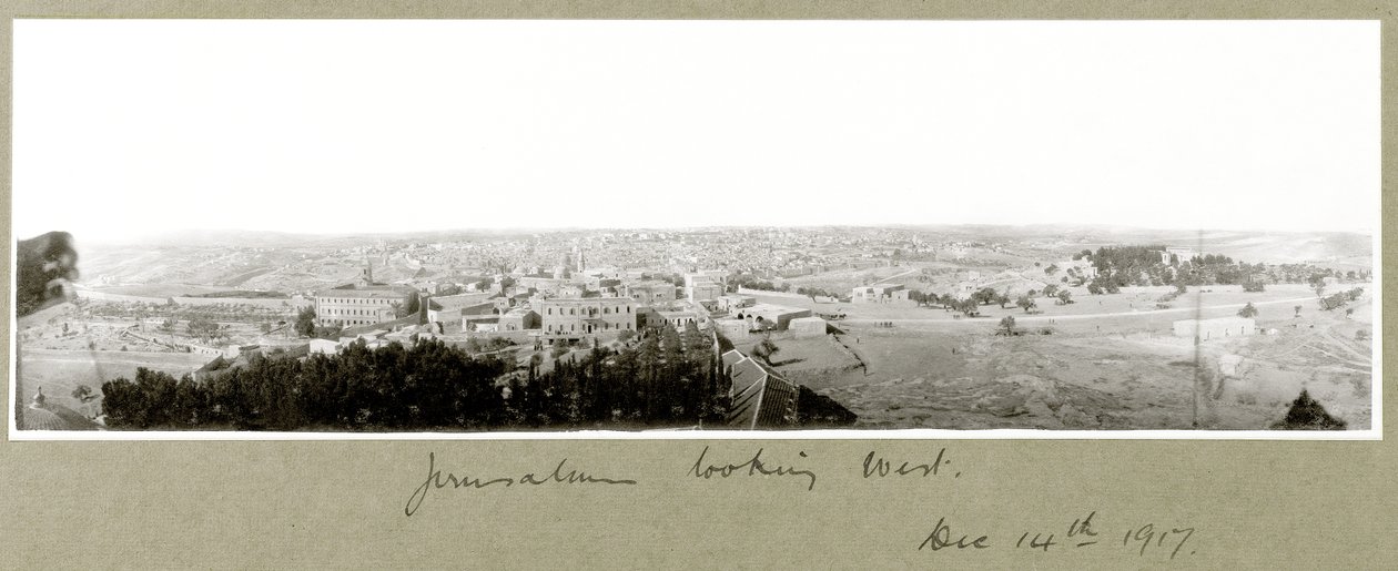 Jerusalém olha para o oeste, 14 de dezembro de 1917 de Capt. Arthur Rhodes