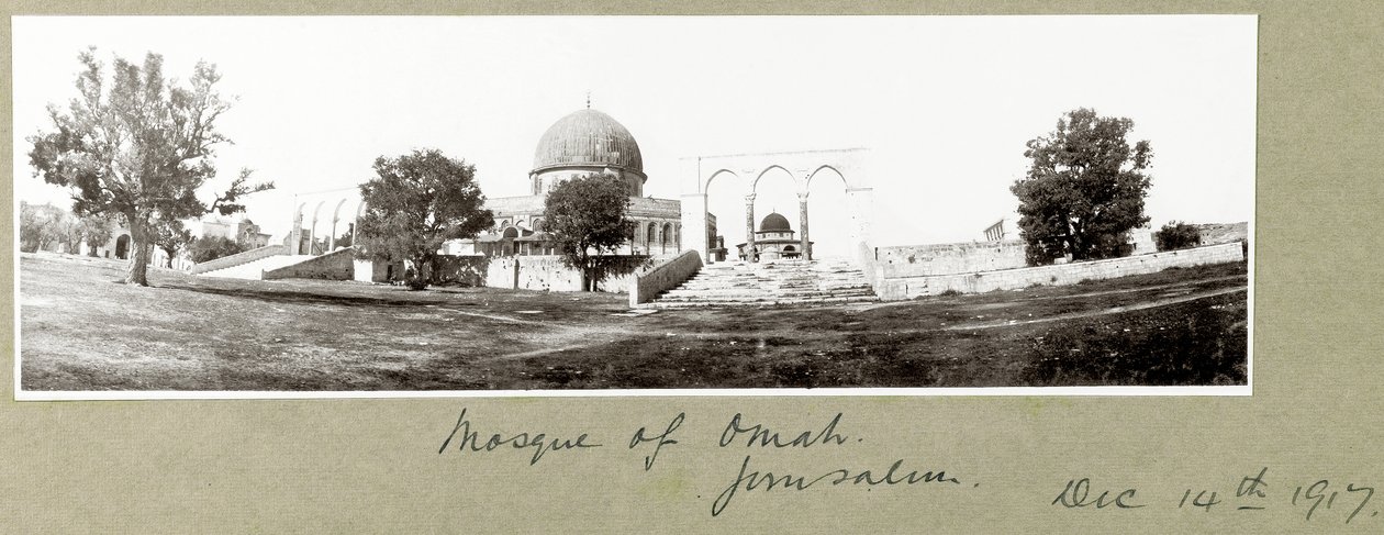 Mesquita de Omar, Jerusalém, 14 de dezembro de 1917 de Capt. Arthur Rhodes