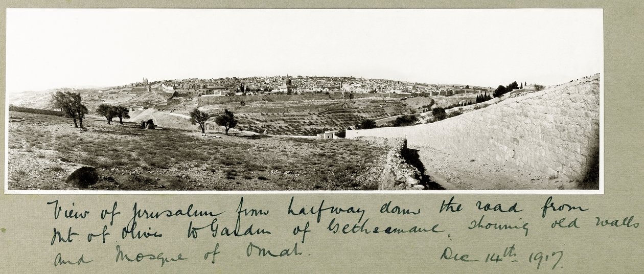 Vista de Jerusalém, 14 de dezembro de 1917 de Capt. Arthur Rhodes