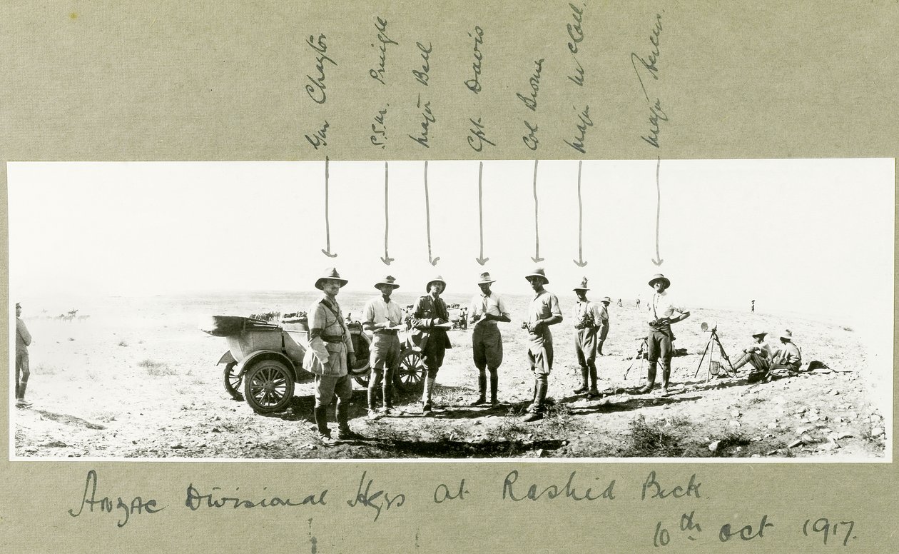 Sede Divisional da ANZAC em Rashid Beck, outubro de 1917 de Capt. Arthur Rhodes