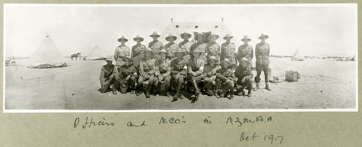 Oficiais e graduados em NZMAA, outubro de 1917 de Capt. Arthur Rhodes