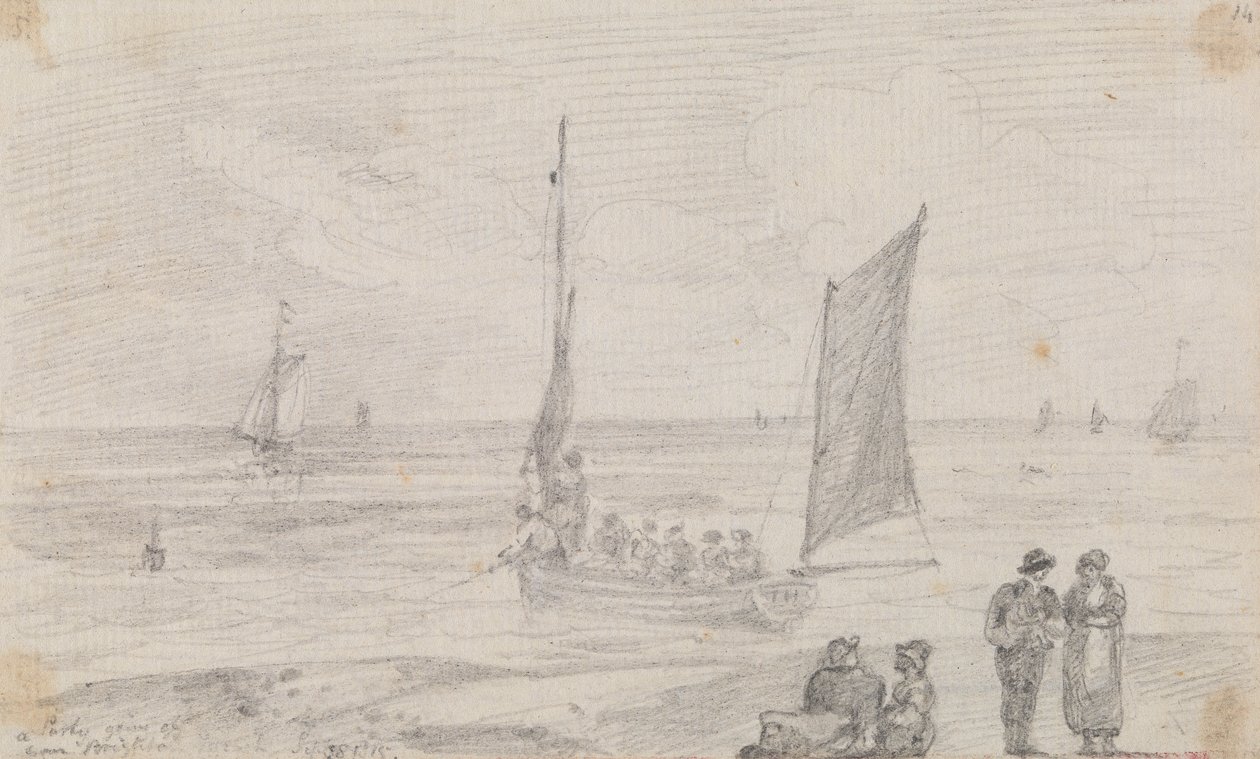 Uma Festa a Decolar perto de Brighton Beach, 18 de Setembro de 1815 de Capt. Thomas Hastings