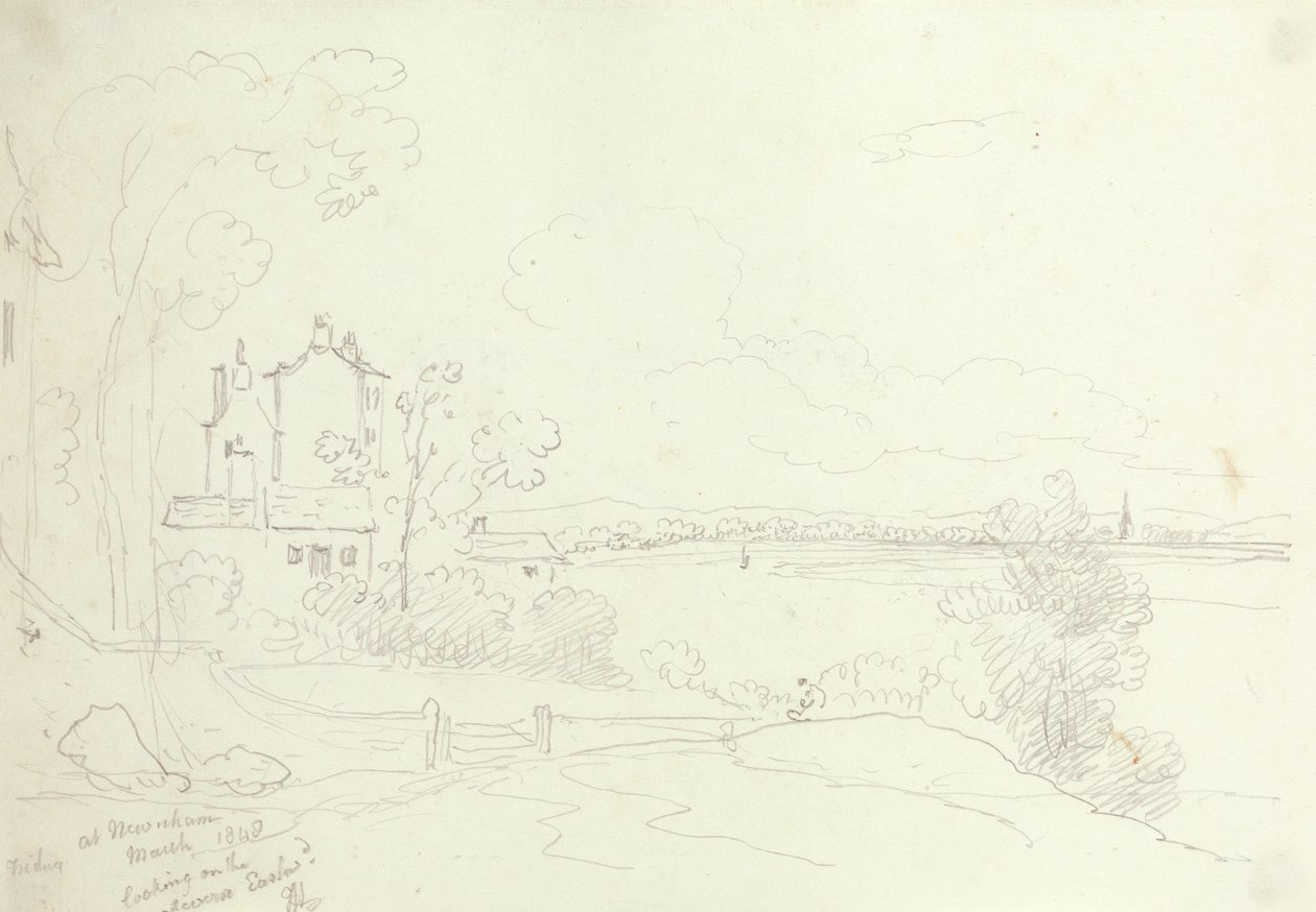 Em Newnham Looking on the Severn Eastward, Março de 1848 de Capt. Thomas Hastings