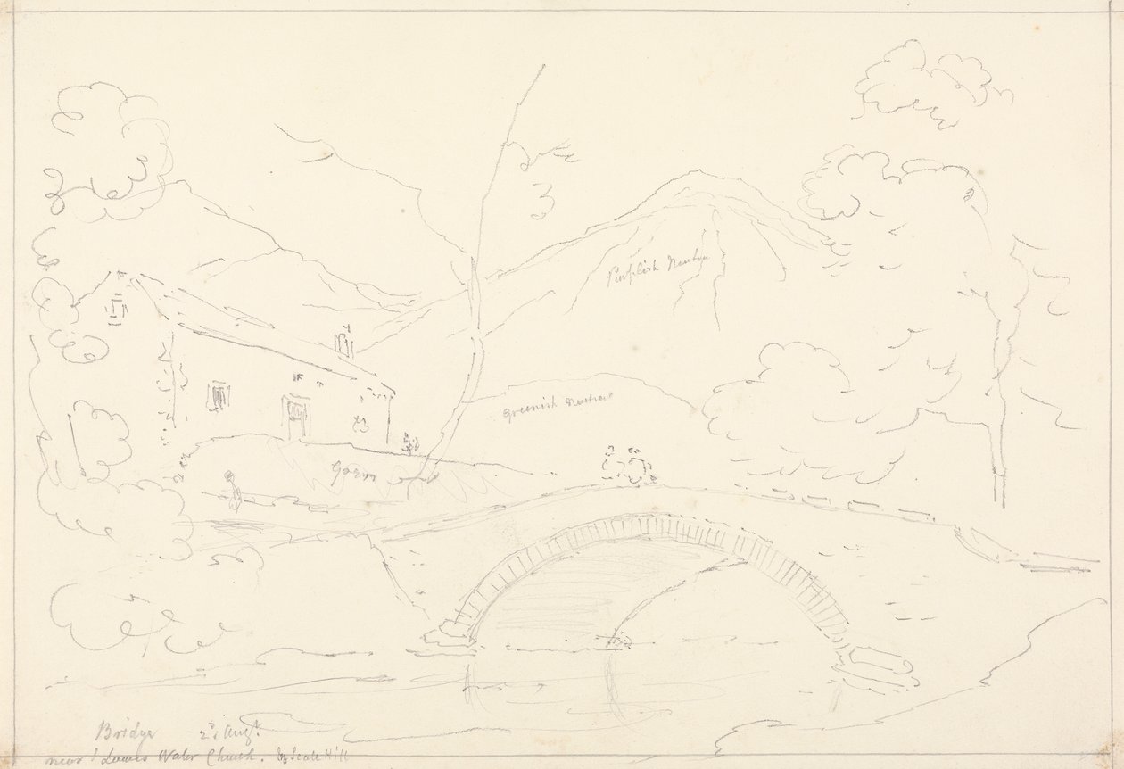 Ponte perto da Igreja de Loweswater em Scale Hill, 2 de Agosto de Capt. Thomas Hastings