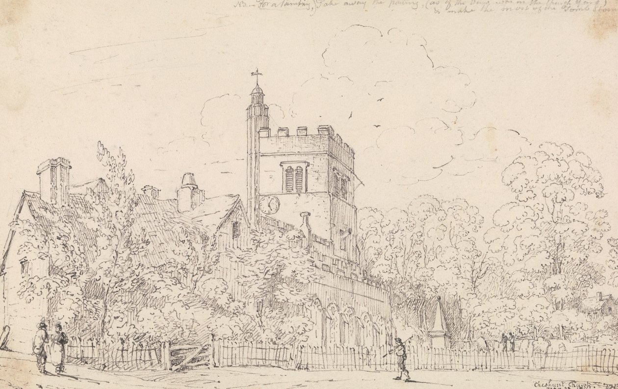 Igreja de Cheshunt, 23 de Maio de 1814 de Capt. Thomas Hastings