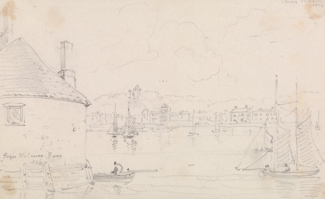 Cowes, de West Cowes Ferry, 22 de Março de 1826 de Capt. Thomas Hastings