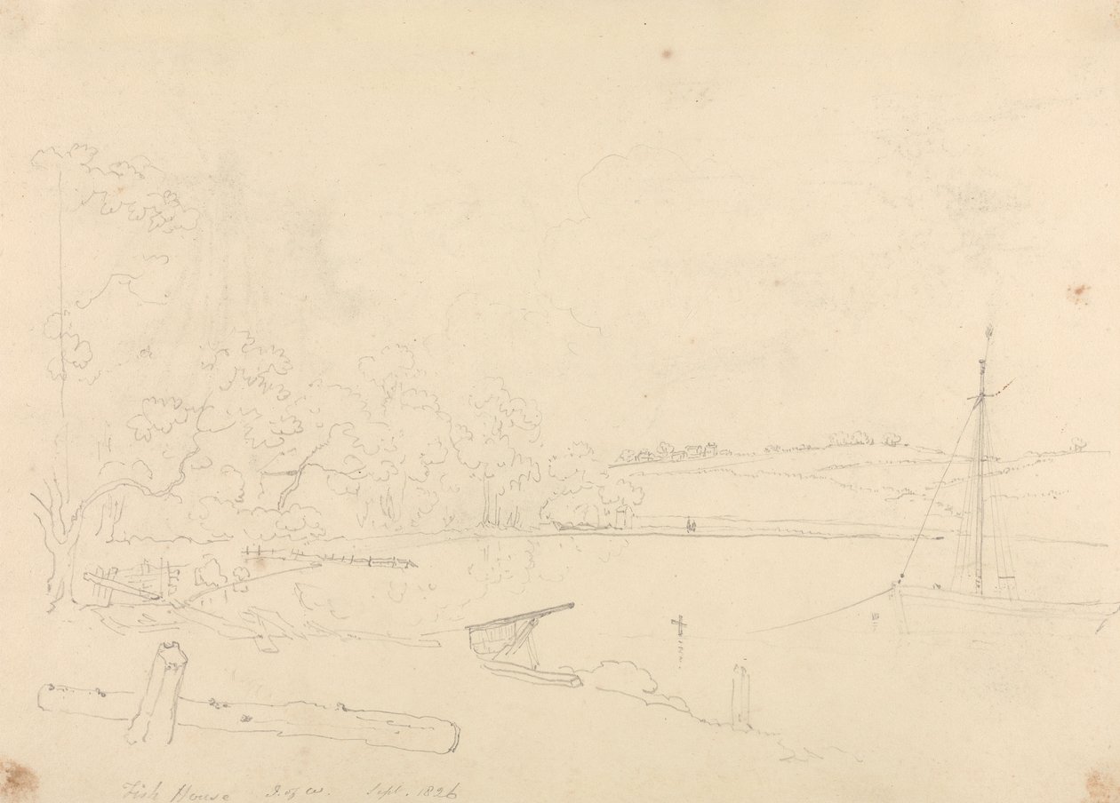 Fish House, Isle of Wight, Setembro de 1826 de Capt. Thomas Hastings