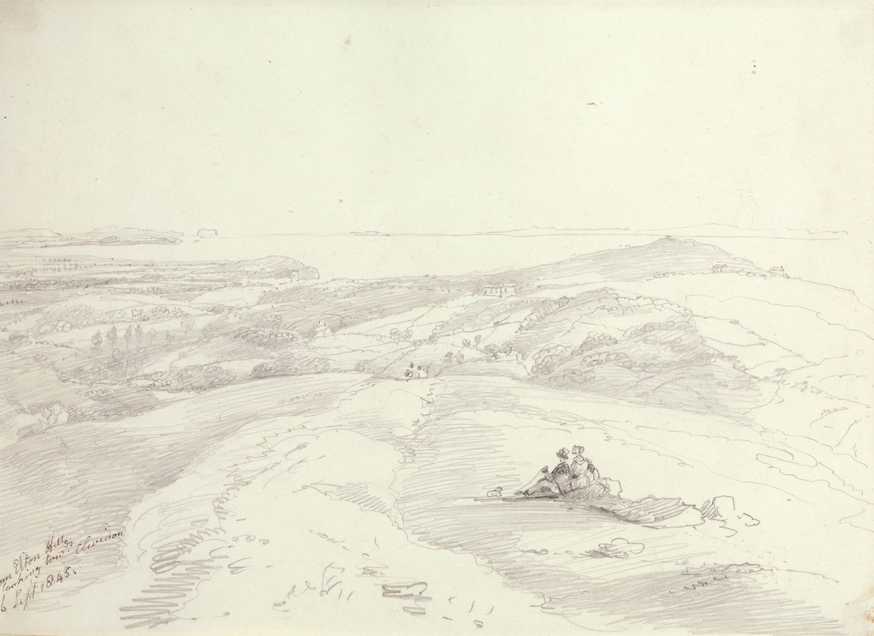 De Elton Hills Olhando para Clevedon, 6 de Setembro de 1845 de Capt. Thomas Hastings