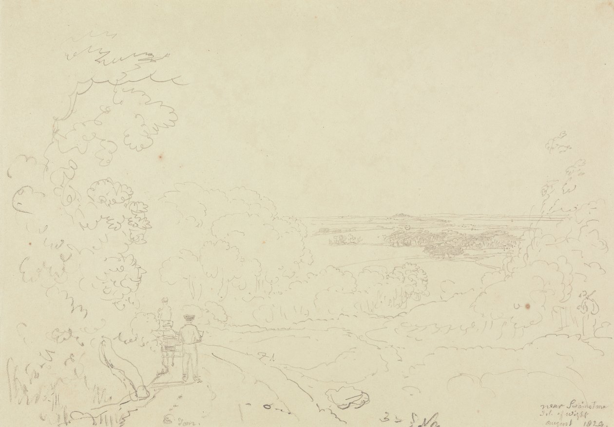 Perto de Swainstone, Ilha de Wight, Agosto de 1829 de Capt. Thomas Hastings