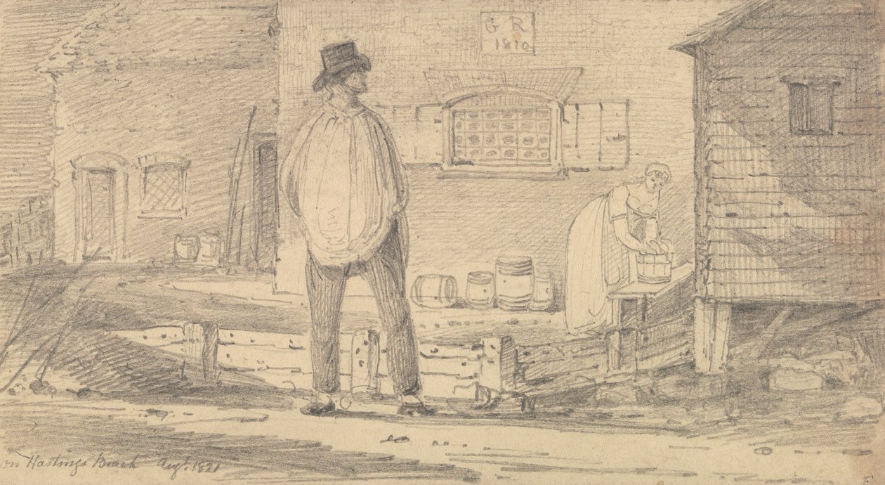 Em Hastings Beach, Agosto de 1821 de Capt. Thomas Hastings