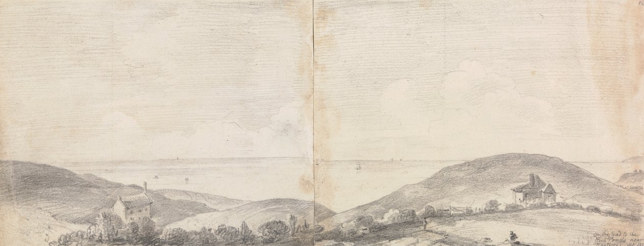 A caminho dos tanques de peixe perto de Hastings, Abril de 1820 de Capt. Thomas Hastings