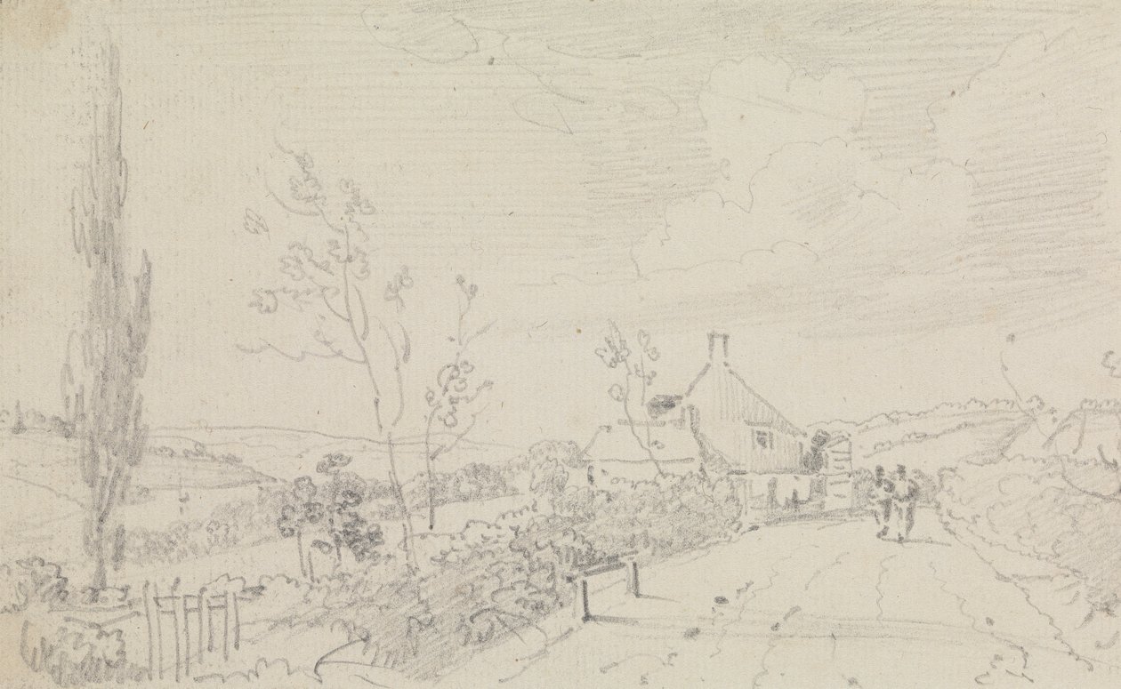 Esboço de uma estrada de campo e casa de campo de Capt. Thomas Hastings