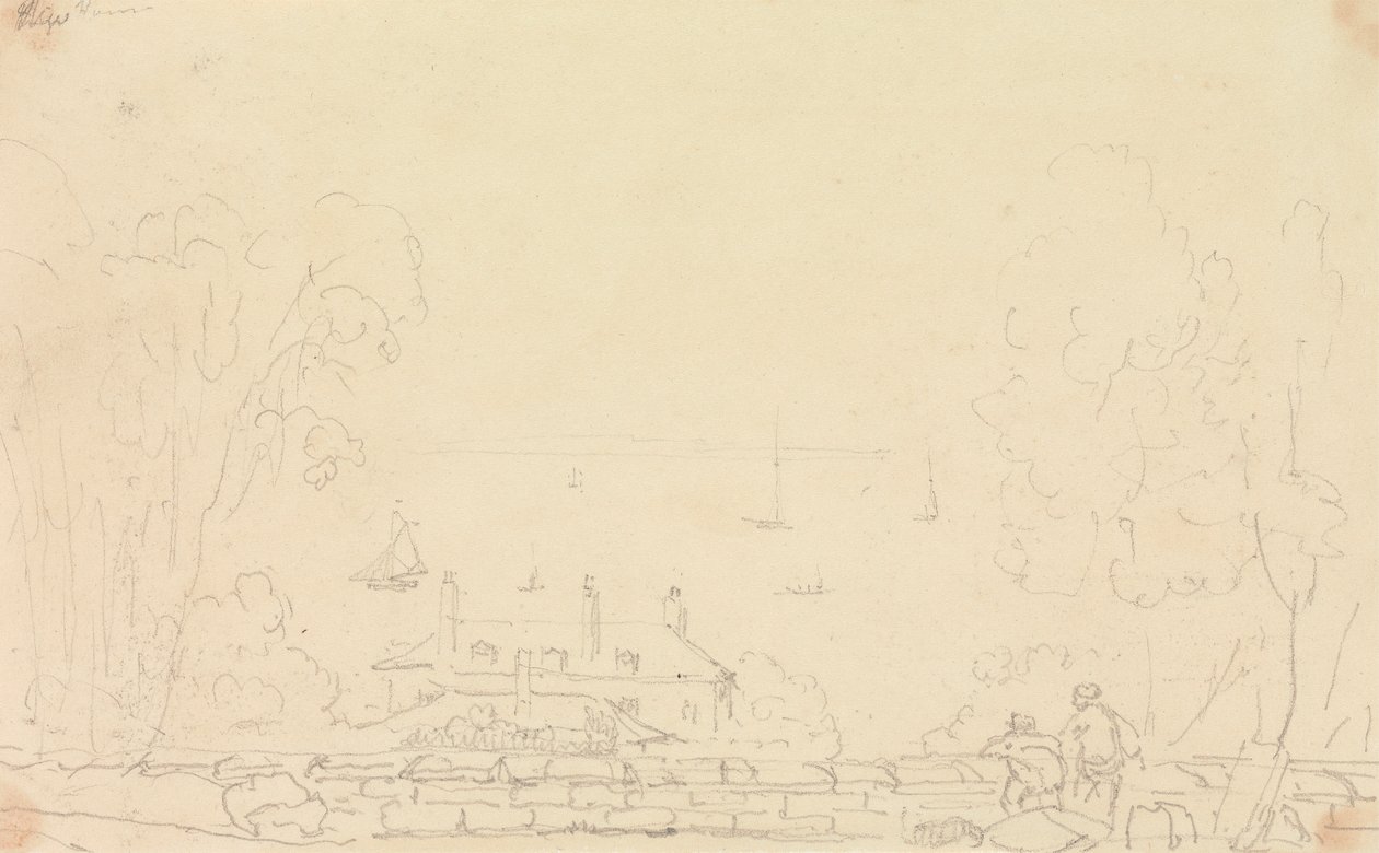Esboço de uma Casa Imobiliária perto da costa, Ilha de Wight de Capt. Thomas Hastings