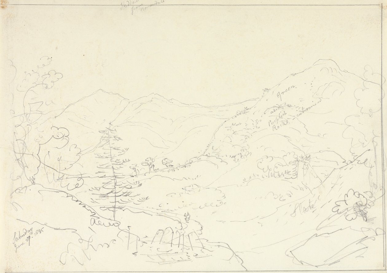 Skiddaw de Borrowdale, sábado 27 de Junho, 1835 de Capt. Thomas Hastings