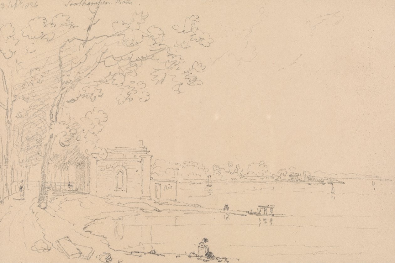 Banhos de Southampton, 3 de Setembro de 1826 de Capt. Thomas Hastings