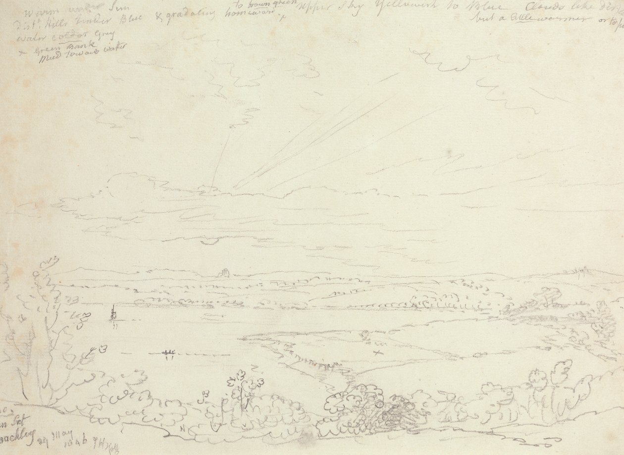 Sunset, Beachley, 29 de Maio de 1846 de Capt. Thomas Hastings