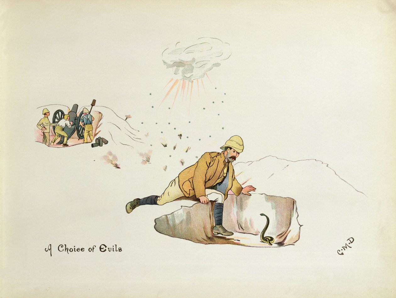 Uma escolha dos males, de "The Leaguer of Ladysmith", 1900 de Captain Clive Dixon
