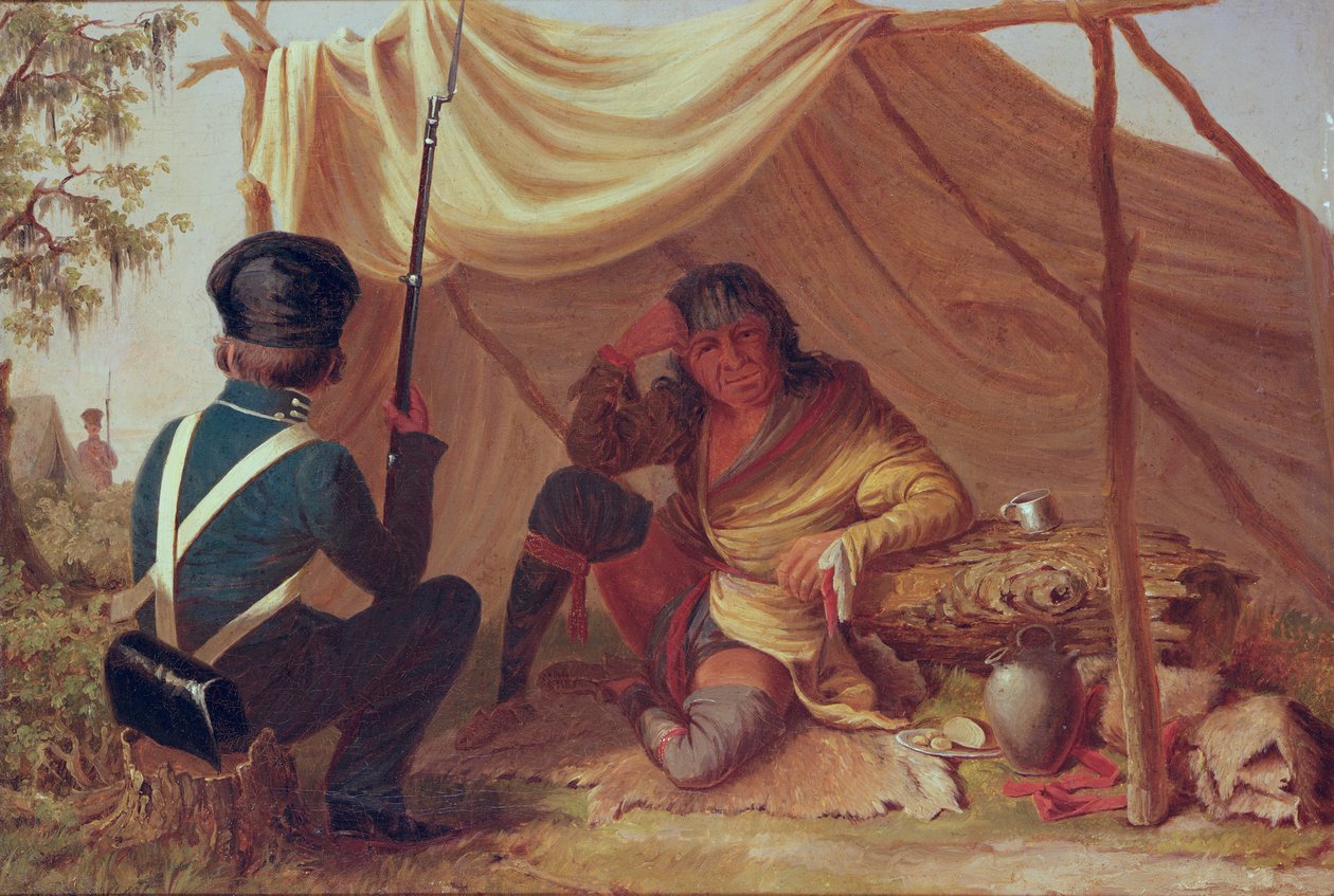 Osceola em cativeiro, c.1837 de Captain Seth Eastman