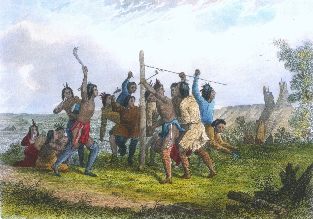 Golpeando o Post, 1853 de Captain Seth Eastman