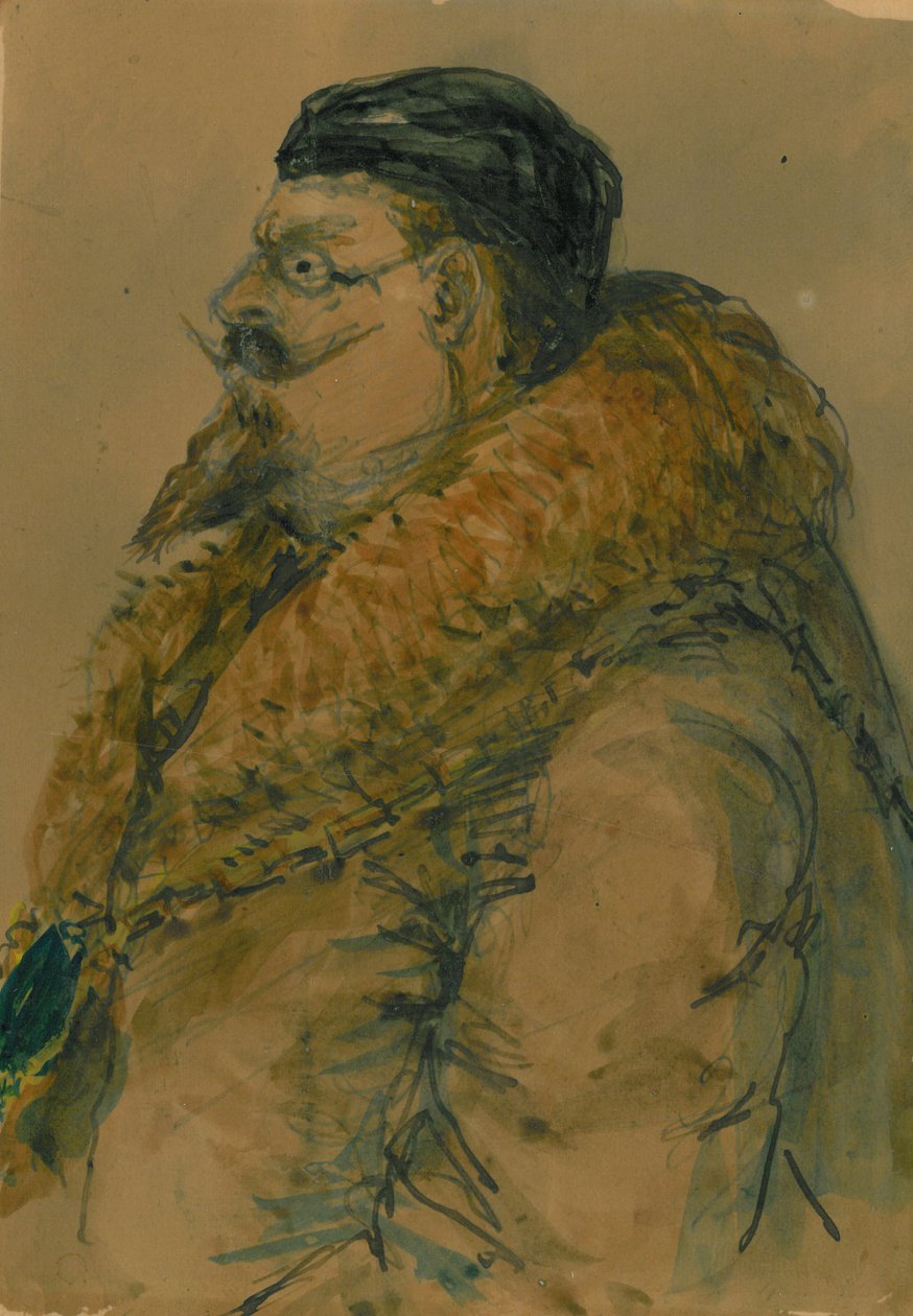 Retrato do Conselheiro FE Manby (wc no papel) de Captain Stacey
