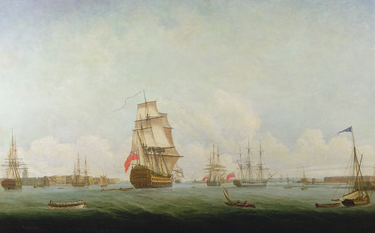Vitória saindo de Portsmouth de Captain William Elliott