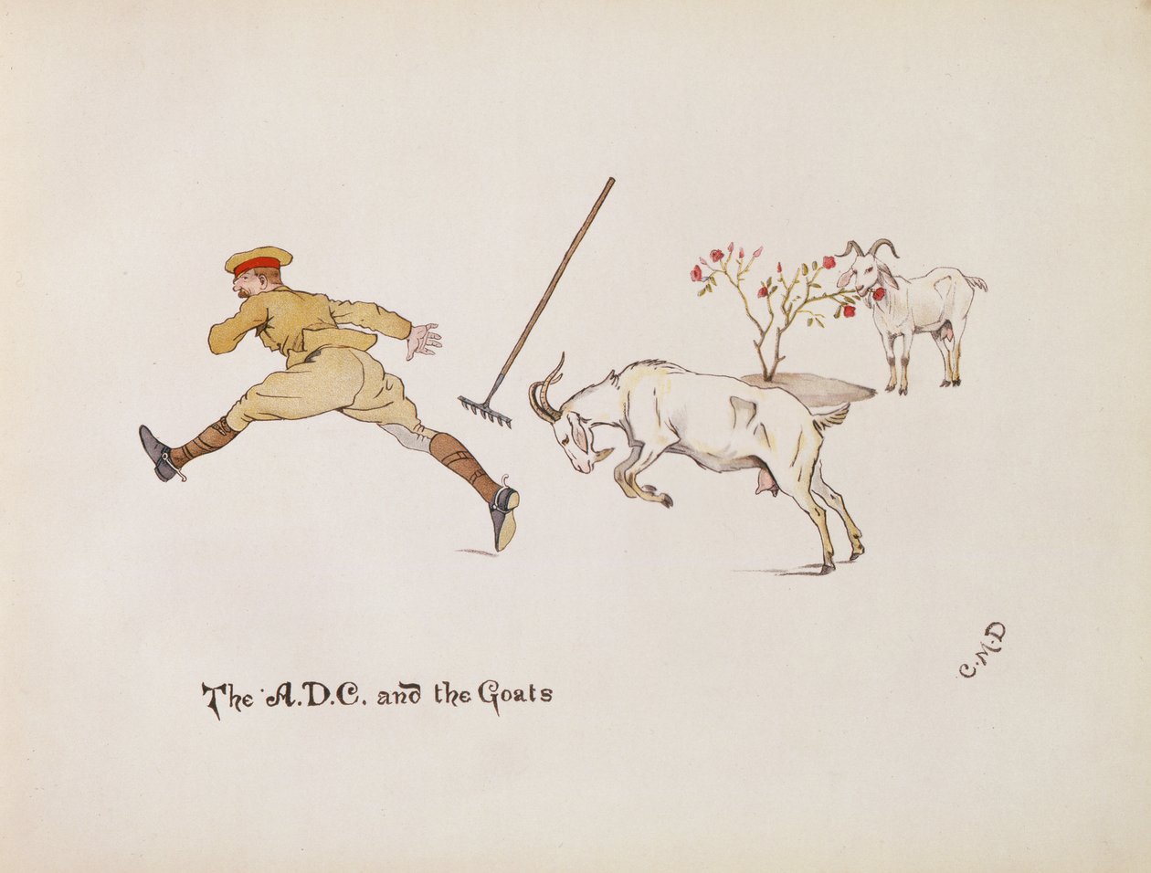 O ADC e as Cabras, de The Leaguer of Ladysmith, 1900 de Captain Clive Dixon
