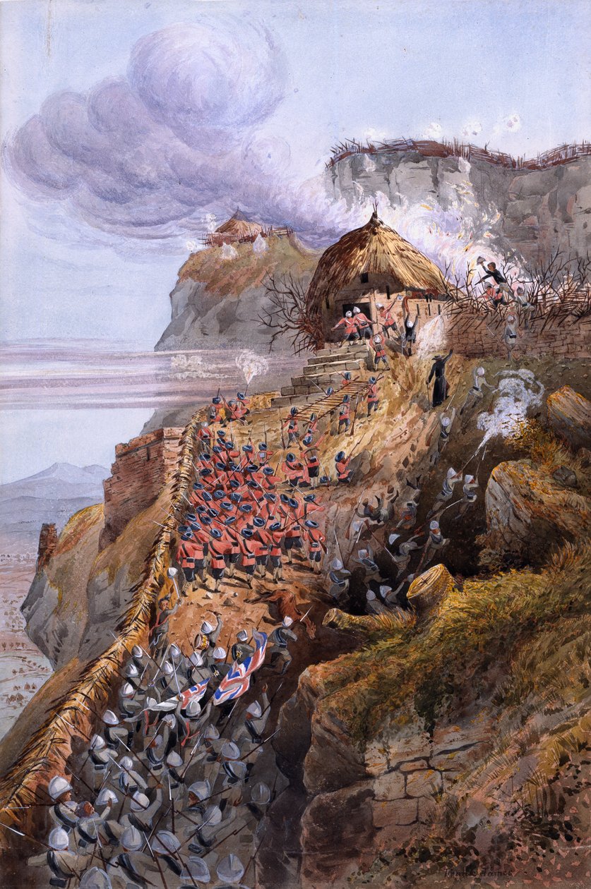 Tempestade da Porta de Entrada, Magdala, Abissínia de Captain Cornelius Francis James