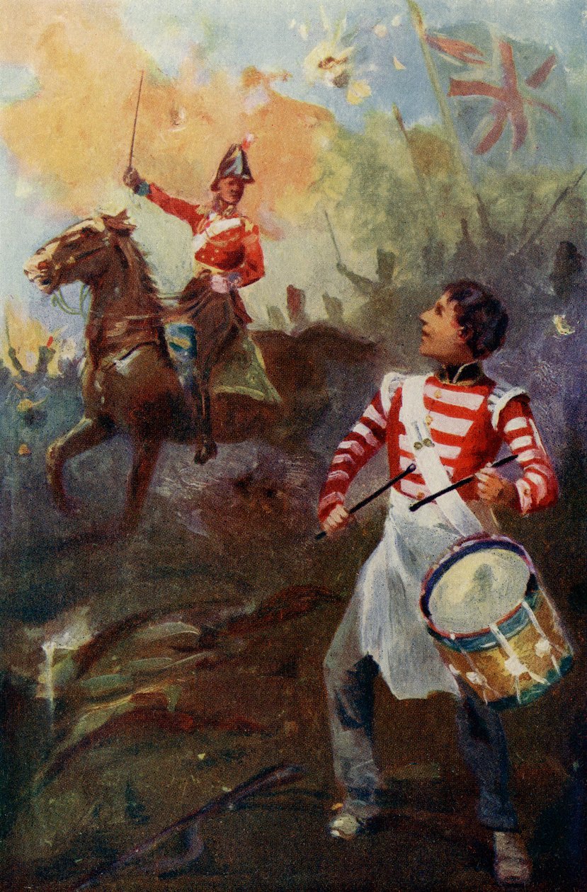 "Continue assim", disse o chefe, "não esquecerei", frontispício de "Grant the Grenadier" de Walter Wood, publicado pela Routledge, c.1912 de Captain Edward Henry Handley Read