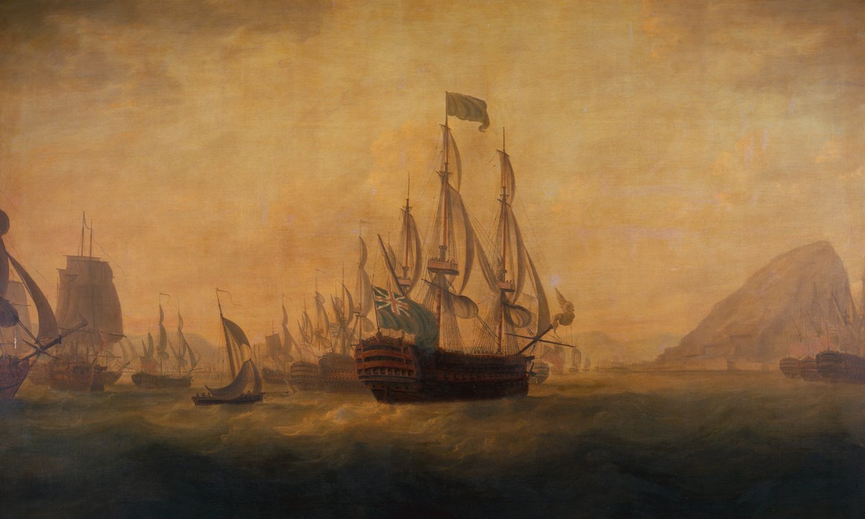 O Alívio de Gibraltar pelo Almirante Lord Howe de Captain William Elliott