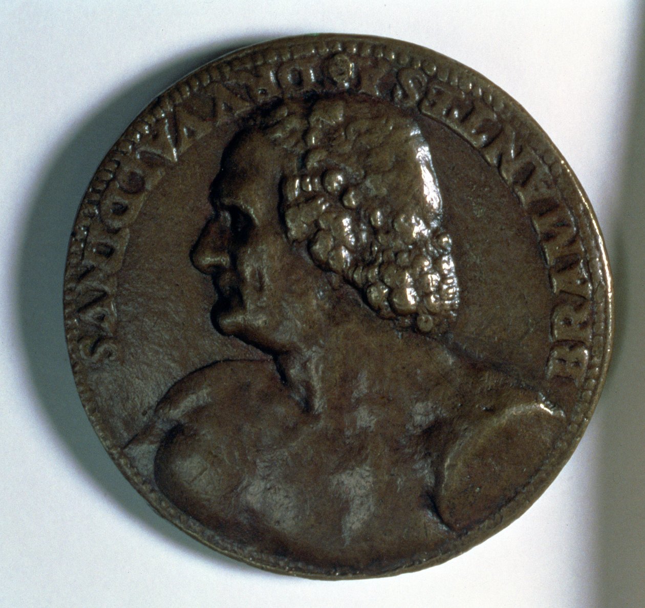 Medalha Retrato de Bramante (1444-1514) (bronze) de Caradosso