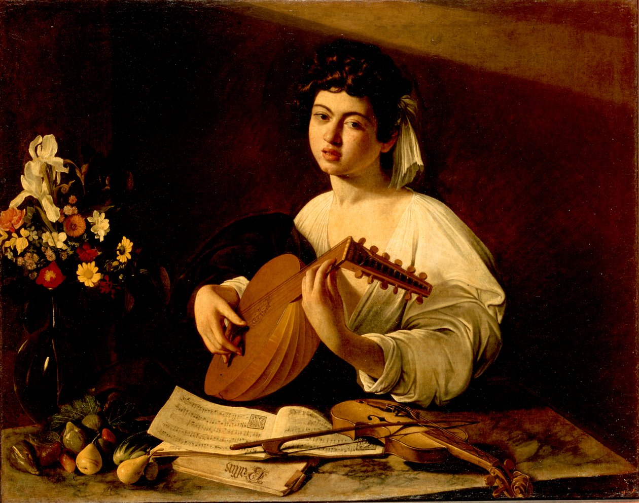 O jogador do alaúde de Michelangelo Merisi Caravaggio