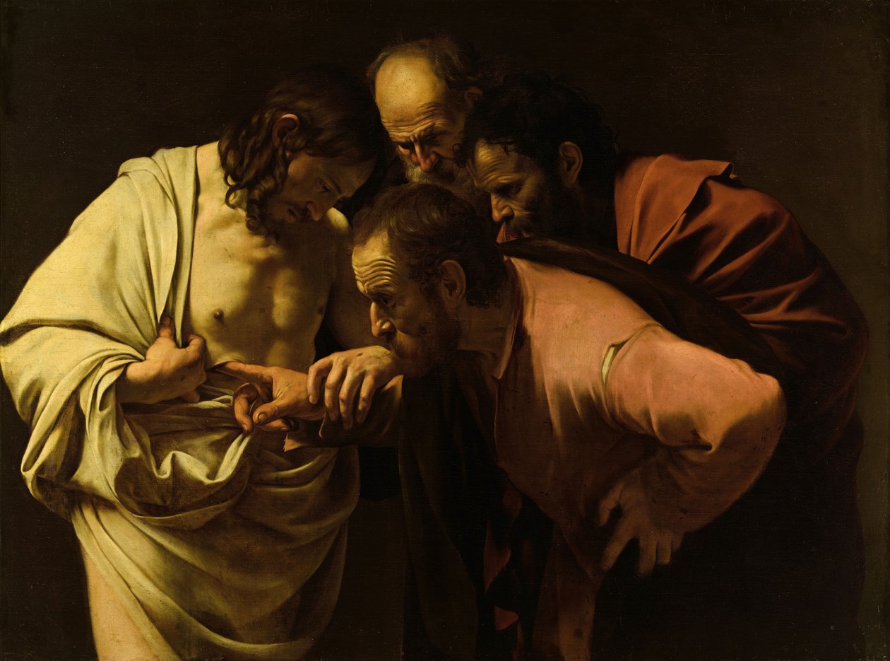 O infiel Tomé - Michelangelo Merisi, chamado Caravaggio de Caravaggio