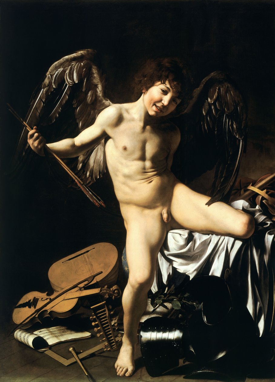 Alemão: Amor als Sieger Amor Vincit Omnia de Caravaggio