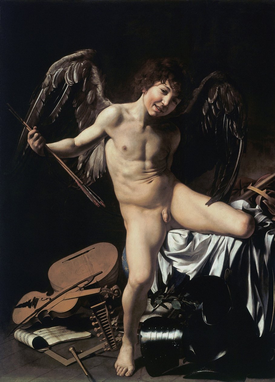 Alemão: Amor als Sieger Amor Vincit Omnia de Caravaggio
