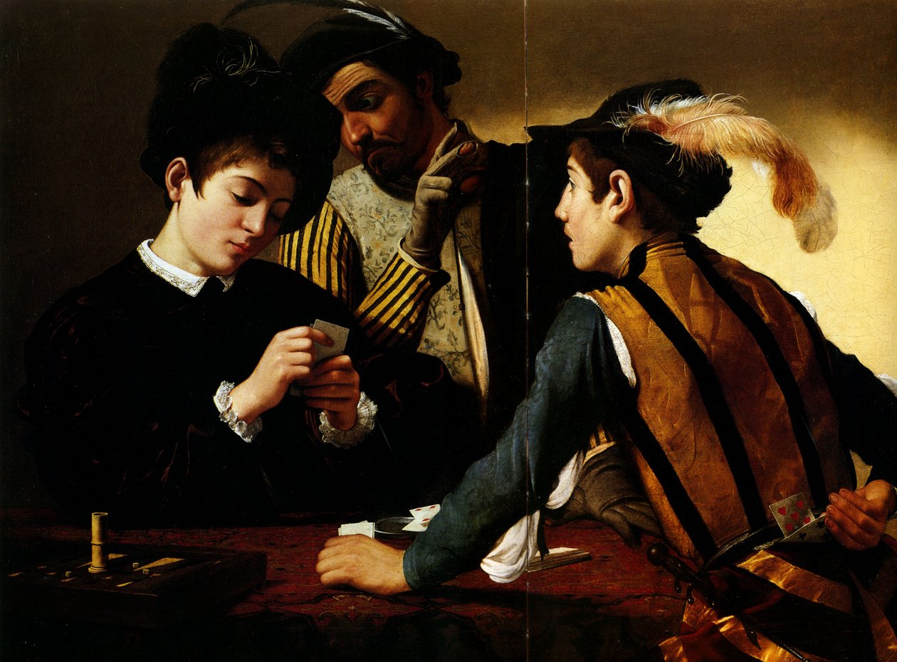 The Cardsharps de Michelangelo Merisi Caravaggio