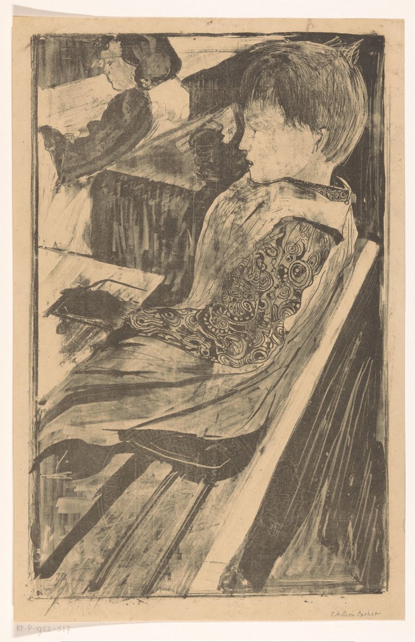 Crianças na escola de Carel Adolph Lion Cachet