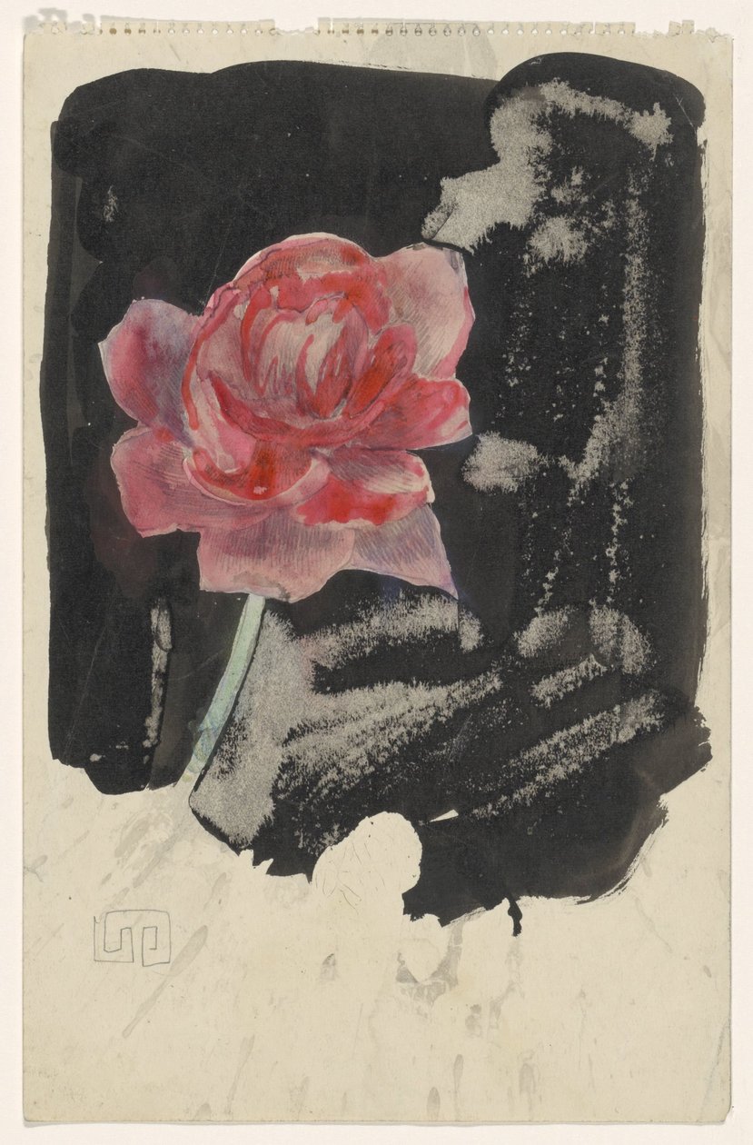 Rosa vermelha de Carel Adolph Lion Cachet