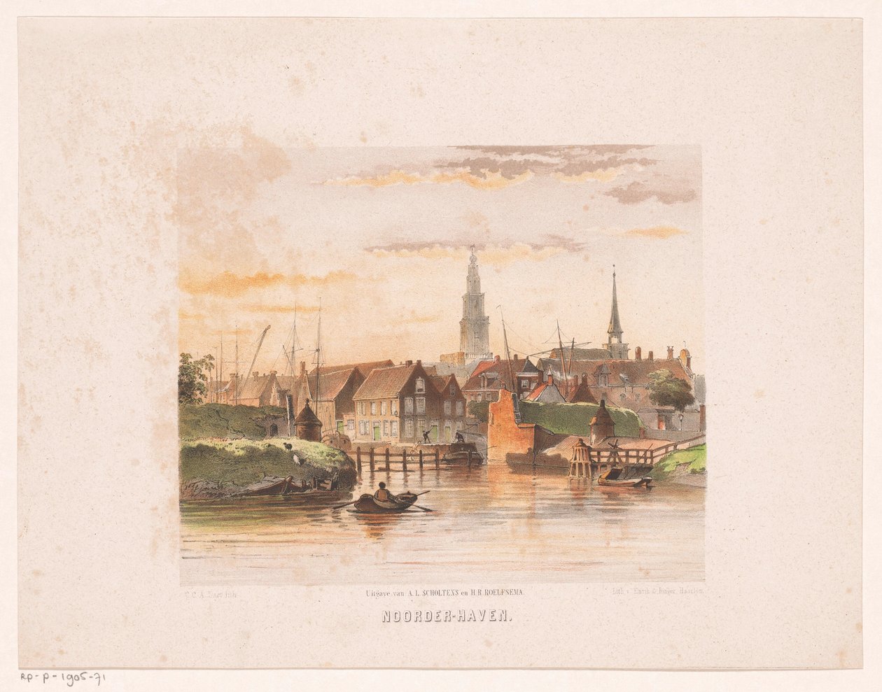 Vista de Groningen a partir do Noorderhaven
Noorderhaven (título sobre o objecto) de Carel Christiaan Antony Last