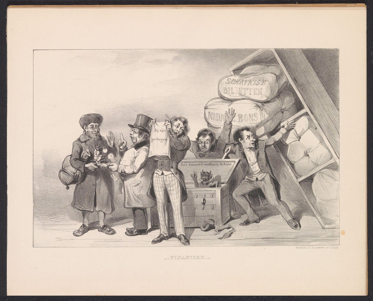 Situação financeira desesperada da França, 1848
Finanças (título sobre o objecto) de Carel Christiaan Antony Last
