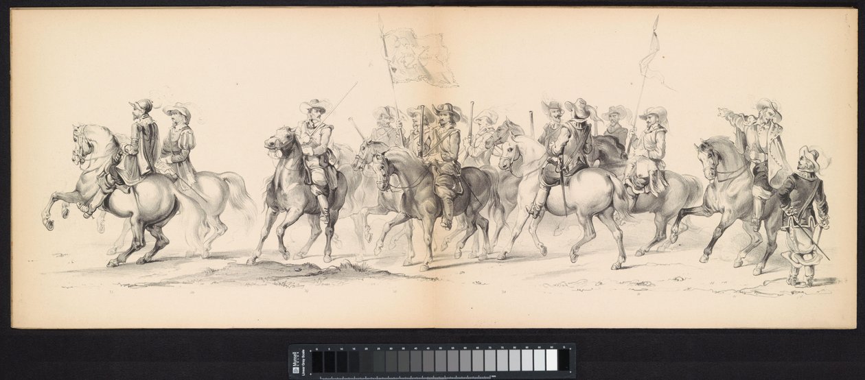Máscara dos Estudantes de Leiden, 1850 (ilustração 4) Intogt por Frederik Hendrik em 