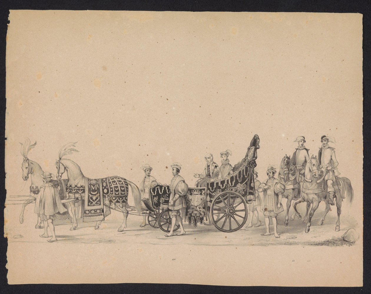 Mascarada dos estudantes de Utrecht, 1846 (placa 8)
Ilustração do desfile, representando o in-tour de Philips II, Príncipe de Espanha, em Utrecht, a 3 de Outubro de 1549, realizado a 17 de Junho de 1846, por S. H. Estudantes de Utrecht de Carel Christiaan Antony Last