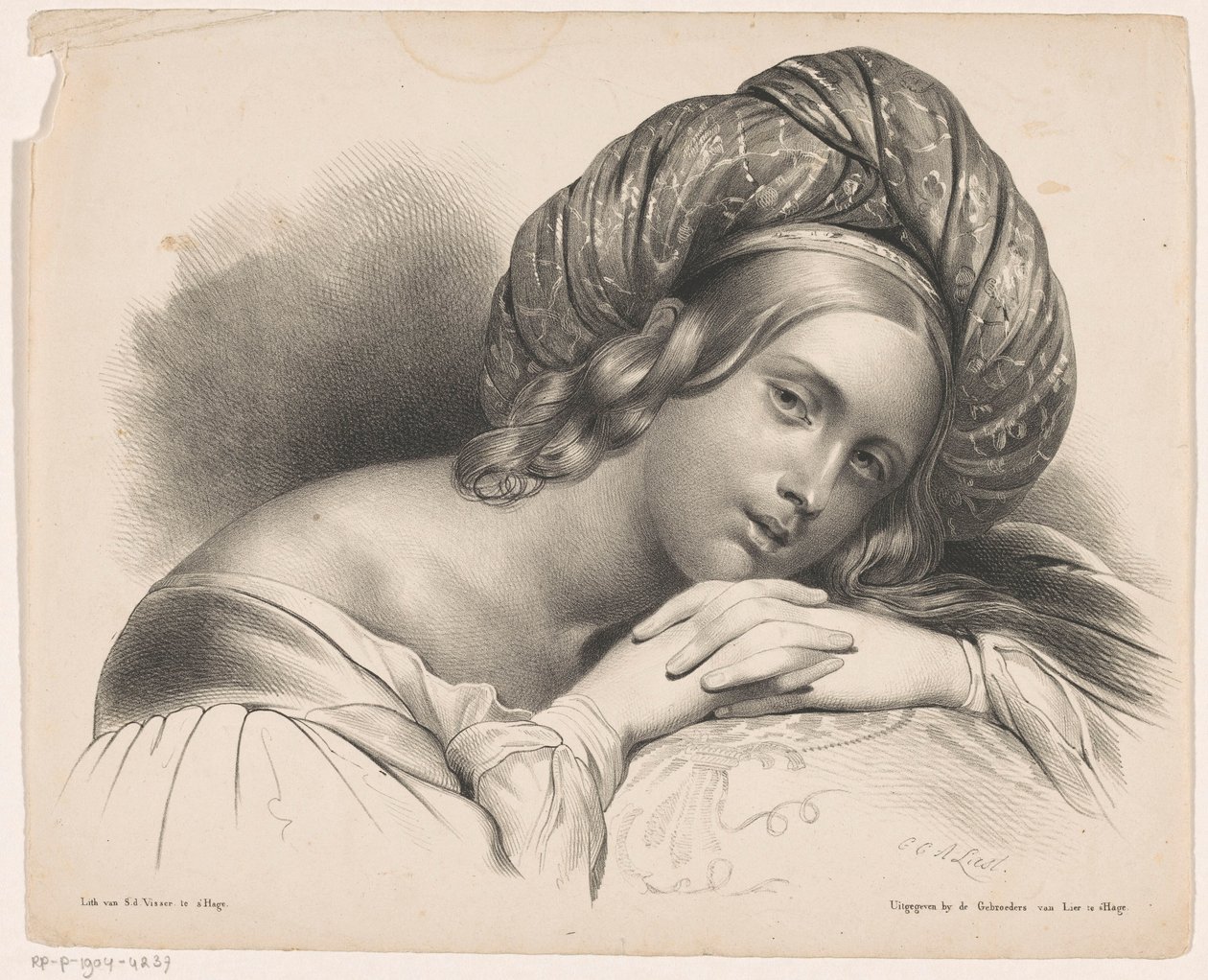 Rapariga com turbante de Carel Christiaan Antony Last