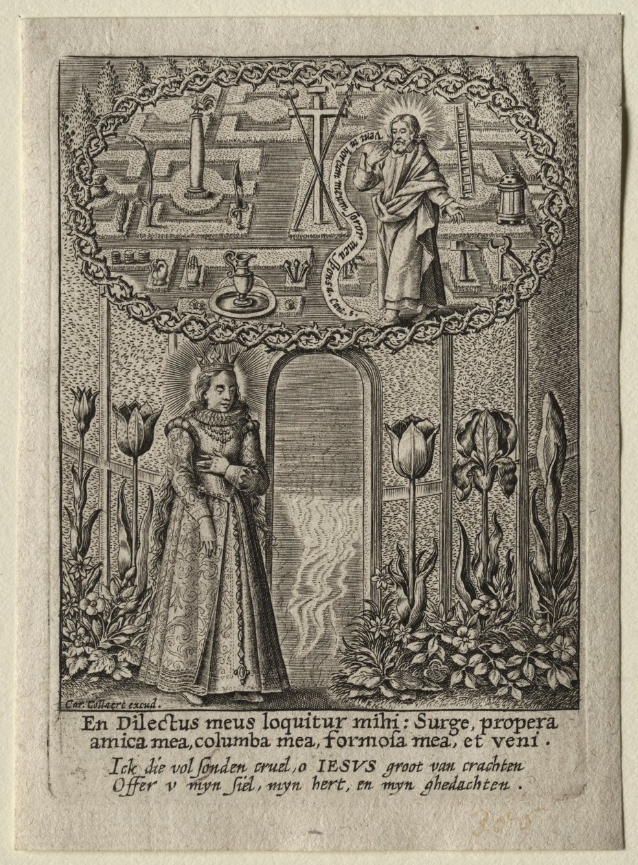 Venha ao meu jardim, minha irmã, minha esposa, primeira metade de 1600. de Carel Collaert.