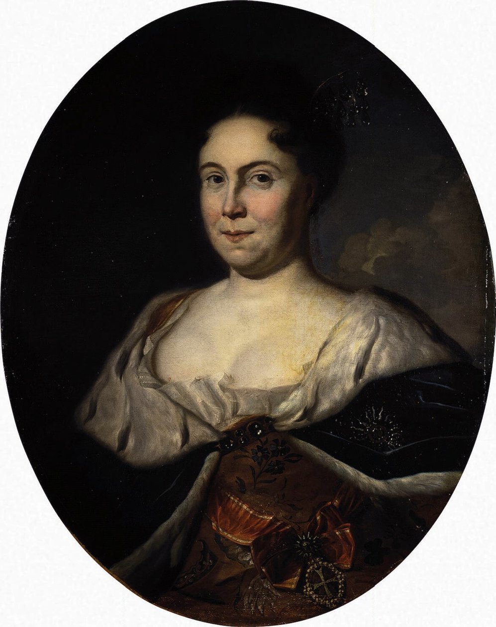 Retrato da imperatriz Catarina I. 1684-1727, 1717 de Carel De Moor